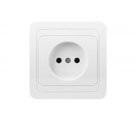 Розетка Smartbuy 1-местная без заземления 10А белая Марс SBE-02w-10-S1-N 