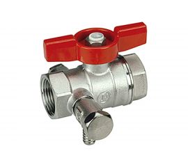 Шаровой кран Giacomini R251S латунь, со спускником, хром, Ду 25, Ру 42, ВР, G3/4 107-0120 