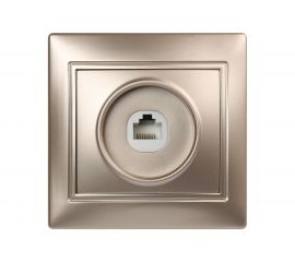 Компьютерная розетка Smartbuy RJ45 1-местная шампань Венера SBE-01c-S1-RJ 