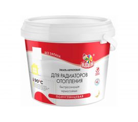 Акриловая эмаль для радиаторов отопления OLECOLOR полуглянцевая, 2.5 кг 4300007668 