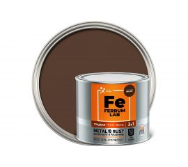 Грунт-эмаль по ржавчине 3 в 1 ЯРОСЛАВСКИЕ КРАСКИ FERRUM LAB (гладкая; коричневая RAL 8017; глянцевая) 213349 