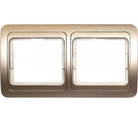 Рамка Smartbuy 2-местная горизонтальная шампань Марс SBE-02c-00-FR-2 