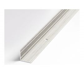 Порог угловой внутренний алюминиевый Лука 20x20 мм, 1,8 м, декоративный, Дуб арктик УТ000003986 