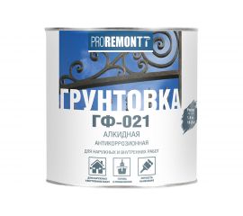 Грунт PROREMONTT ГФ-021 серый, 1.8 кг Лк-00004521 