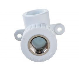 Угольник с креплением RTP PN25 комбинированный, внутренняя резьба D25х1/2 мм 15110 