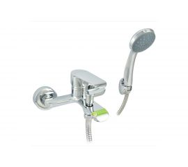 Ванно-душевой одноручный смеситель Eleanti со шлангом, хромированной лейкой 0402.926 