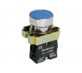 Кнопка управления IEK, LAY5-BA61, без подсветки, 1з, синяя ИЭК BBT60-BA-K07 