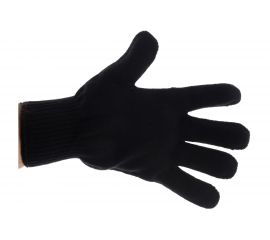 Трикотажные перчатки СИБРТЕХ, акрил, чёрные, оверлок, 68651 