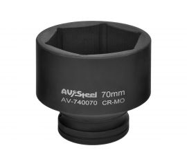 Головка ударная шестигранная (70 мм; 1DR) AV Steel AV-740070 