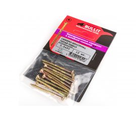 Конструкционный самозенкующий саморез BULLIT TORX15 3.5x50, желтый, потайной, 12 шт., подвес 14-0016240 