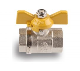 Шаровой кран для газа AQUALINK 1/2 вн-вн бабочка 7107 