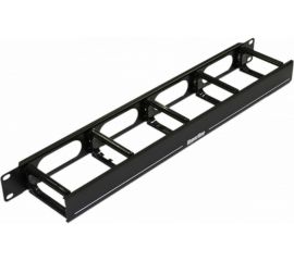 Кабельный организатор с пластиковыми кольцами Hyperline, CM-1U-5R-PL-COV, с крышкой, 19"", 1U 430223 