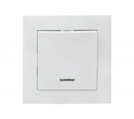 1-клавишный выключатель EKF Валенсия, 10А белый с индикатором PROxima EWV10-121-10 