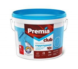 Структурная краска PREMIA CLUB база А, ведро 9 л О03918 