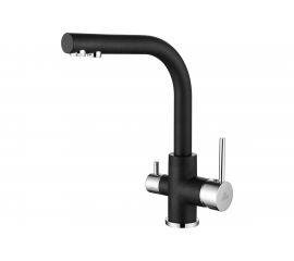 Смеситель для кухни Paulmark Essen, черный металлик, Es213011-418 