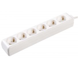 Удлинитель IEK У06, 6 мест, 2Р+PЕ, 5 метров, 3х1мм2, 16А/250 WYP10-16-06-05-Z-N 