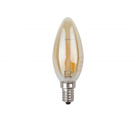 Светодиодная лампа ЭРА F-LED B35-5W-827-E14 gold филамент, свеча золото, теплый Б0027939 