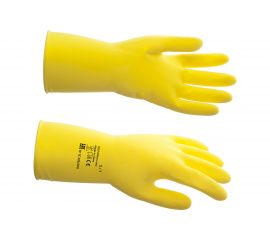 Латексные многоразовые перчатки HQ Profiline, желтые, р-р XL 73590 