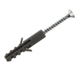 Дюбель 15 шт. с шурупом (6x30 мм) Евро Зубр 30662-06-30 