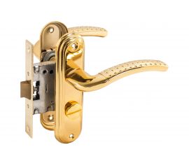 Защелка БУЛАТ ЗЩ1-Д01.05 (Л) АЛЬФА (золото; левая; с фиксацией) 13957 