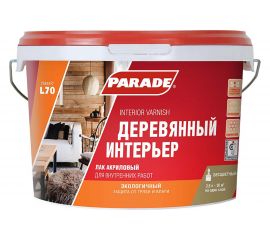 Лак акриловый PARADE L70 Деревянный интерьер глянцевый 2,5 л Россия Лк-00010344 