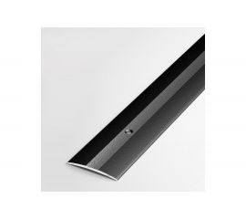 Порог прямой алюминиевый (37 мм; 0.9 м; декоративный; черный) Лука 00000001540 