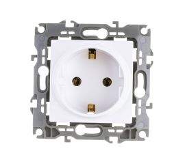 Розетка ЭРА 12-2011-01 2P E Schuko, 16A-250В, IP20, винт, без м.лапок, 12, белый Б0029234 