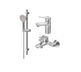 Набор 3в1: смеситель для умывальника, смеситель для ванны и душа, душевой комплект AM.PM Sunny F40985C00 