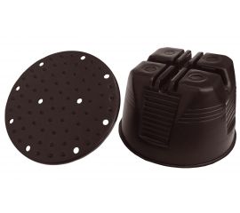 Держатель круглого проводника EZETEK 8-10мм для плоской мембранной кровли, пластик с бетоном 91053-1 