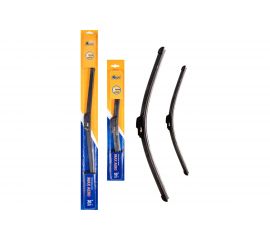 Комплект бескаркасных щеток стеклоочистителя KRAFT 650/400 мм, 1 адаптер KT 830859 