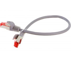 Шнур NIKOMAX, S/FTP 4 пары, категория 6a, 7х0,135 мм, светло-серый, 0,3 м NMC-PC4SA55B-ES-003-C-GY 