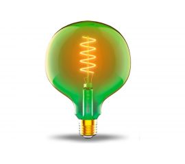Лампа Gauss LED Filament Flexible G125-C Green E27 5W 190lm 1800K 125х178mm 1/10 1012802105 