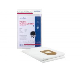 Мешок-пылесборник синтетический (5 шт) для промышленных пылесосов до 10 литров EURO Clean EUR-220/5 