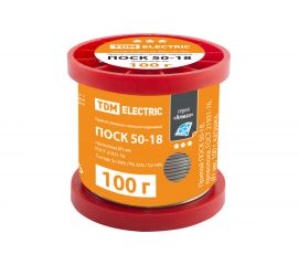 Припой ПОСК 50-18 проволока серия ""Алмаз"" (1 мм, 100 г, ГОСТ 21931-76, катушка) TDM SQ1025-0345 