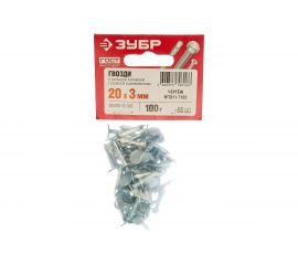 Гвозди с большой потайной головкой Зубр МАСТЕР оцин 305096-30-020 