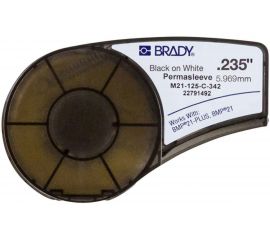 Трубка термоусадочная 6 мм/2.10м, черный на белом Brady M21-125-C-342 brd110923 
