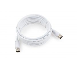 Телевизионный кабель Cablexpert CCV-515-W-3M Coaxial M/F белый 3м 