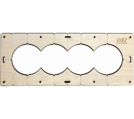 Шаблон для сверления подрозетников на 4 отверстия диаметром 82 мм, толщина фанеры 8 мм РОТОР 4shablon82 