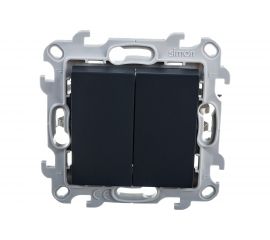 Двухклавишный выключаттель Simon Push&Go, графит 2420398-038 