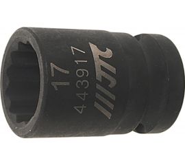 Торцевая головка JTC ударная 12-гранная 1/2x17 мм длина 38мм JTC-443917 