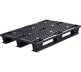Паллет Тара.ру 1200x800x160 мм, перфорированный, на полозьях, цв. чёрный 25399 