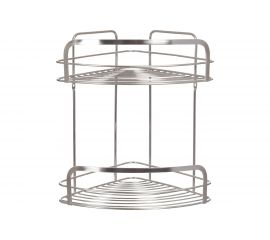 Угловая 2-ярусная полка Vanstore MODERN PLUS нержавеющая сталь 075-20 