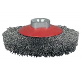 Щётка вогнутая, гофрированная латунная проволока №022 (100 мм; М14) для УШМ Атака 21779 