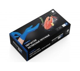 Латексные прочные перчатки Komfi High Risk 28 г, синие, XL, 250 пар 121811 