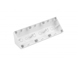 Угловая коробка Bylectrica 3-местная, для установки выключателей и розеток, серия СТИЛЬ, белый, КУ-443 