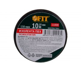 Изолента PVC FIT IT 19 ммх0,13 ммх10 м, черная 11008 