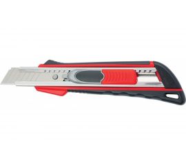 Нож 18мм, выдвижное лезвие, металлическая направляющая, двойная фиксация, эргономичная двухкомпонентная рукоятка MATRIX QUIK BLADE 78936 