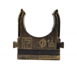 Крепеж-клипса для трубы Electraline ПВХ, цвет бронза 10 шт BTK1-16-25-10 