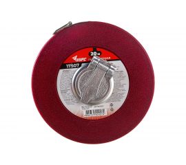 Рулетка (фибергласовая лента 20 м, красный пластиковый корпус) КУРС 17507 