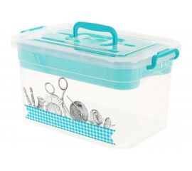 Контейнер для хранения Полимербыт РУКОДЕЛИЕ 10 л с вкладышем 355х235х190 63281002 